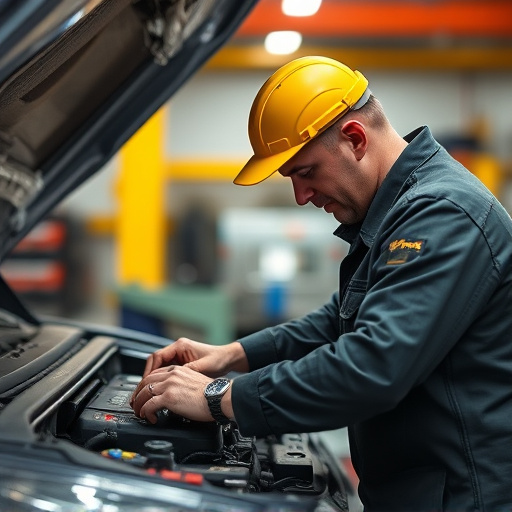 auto technician working