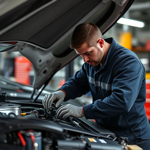 auto technician working