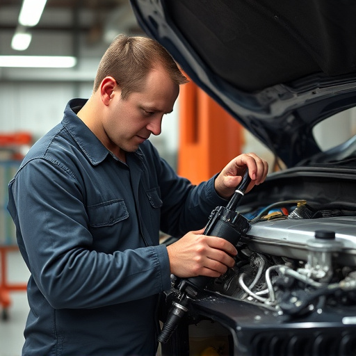 auto technician working