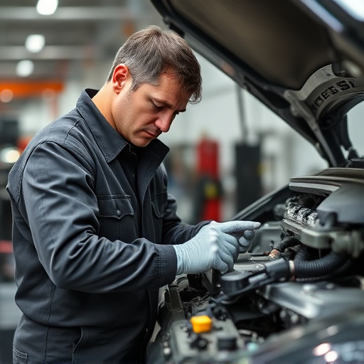auto technician working