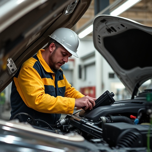 auto technician working