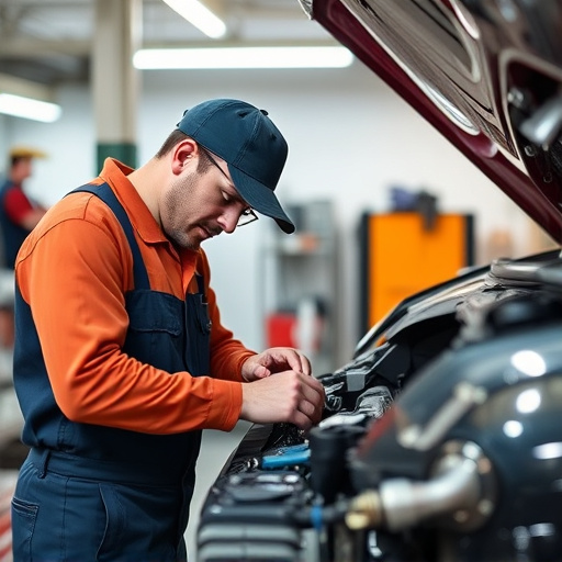 auto technician working