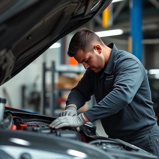 auto technician working