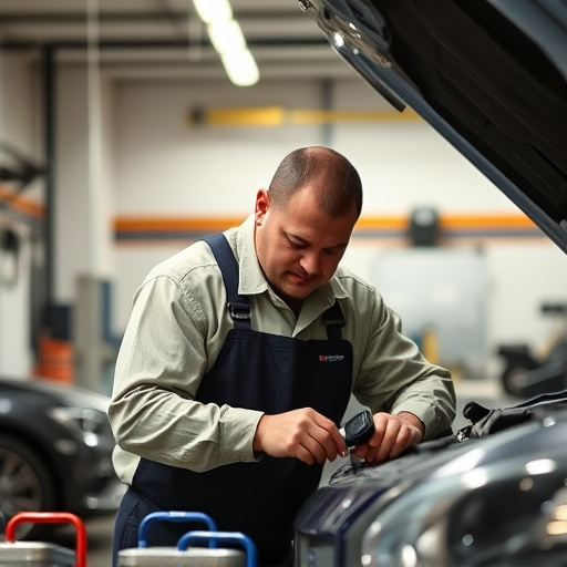 auto technician working