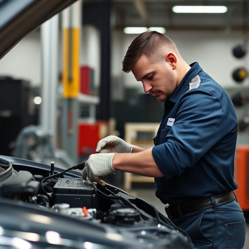 auto technician working