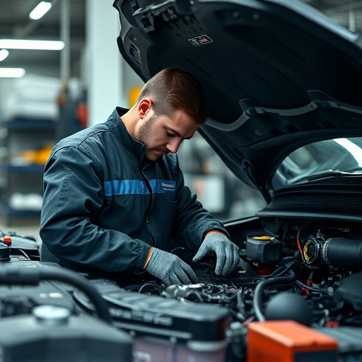 auto technician working