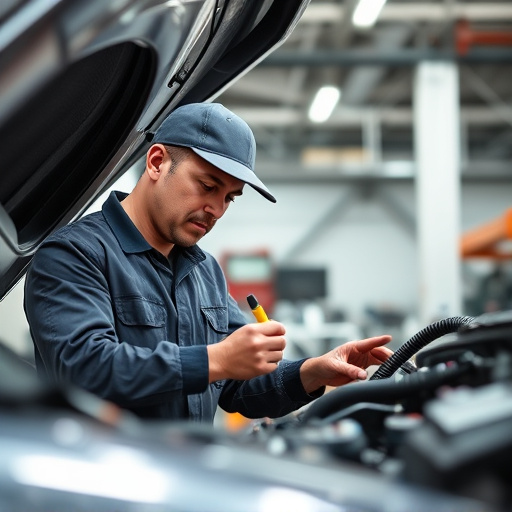 auto technician working