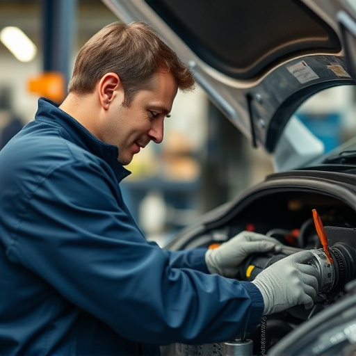 auto technician working
