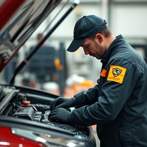 auto technician working