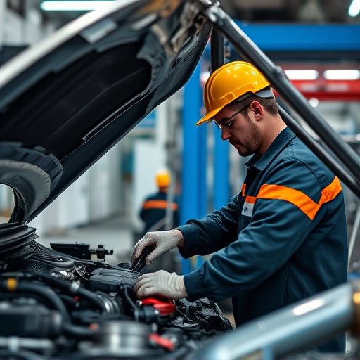 auto technician working