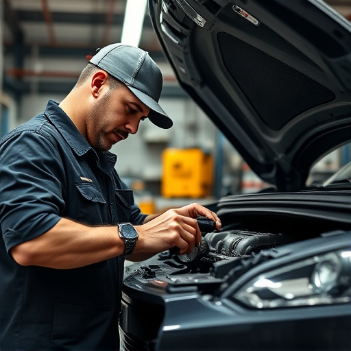 auto technician working