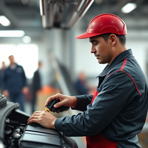 auto technician working