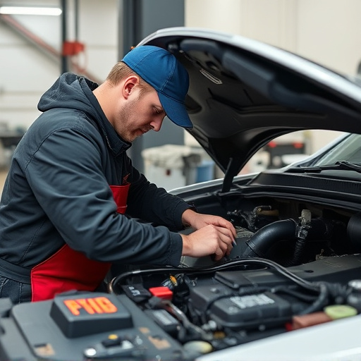 auto technician working