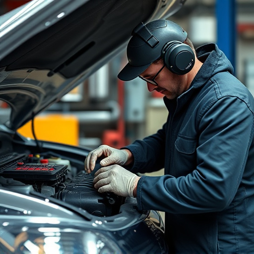 auto technician working