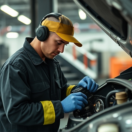 auto technician working