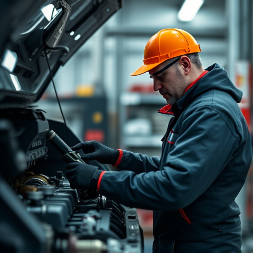 auto technician working