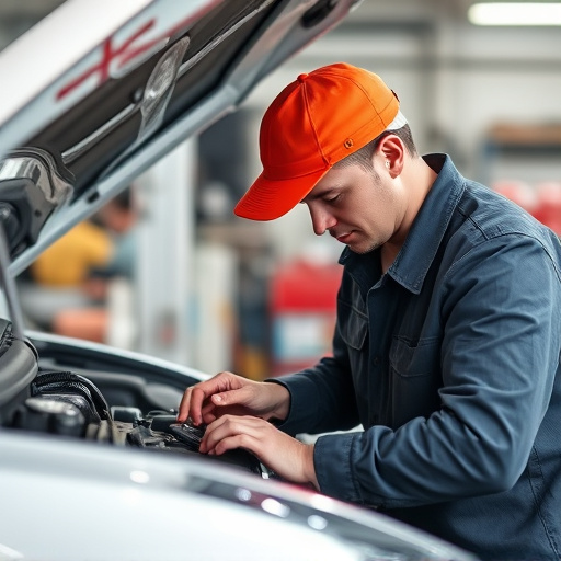 auto technician working