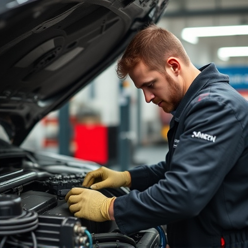 auto technician working