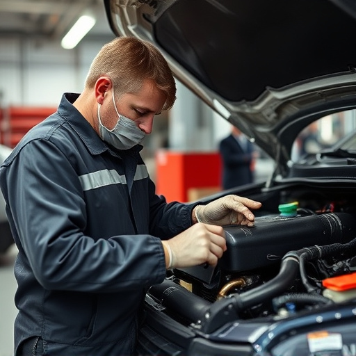 auto technician working