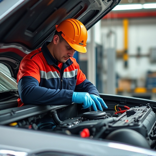 auto technician working