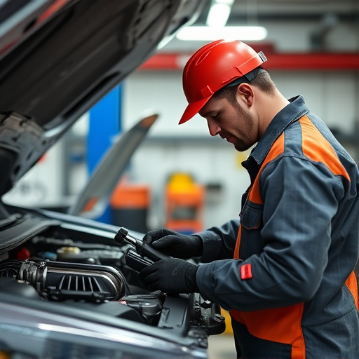 auto technician working