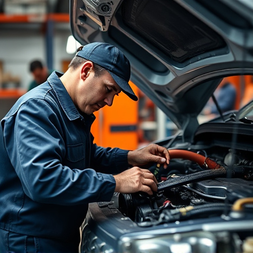 auto technician working