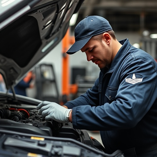 auto technician working