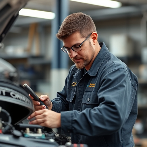 auto technician working