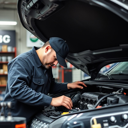 auto technician working
