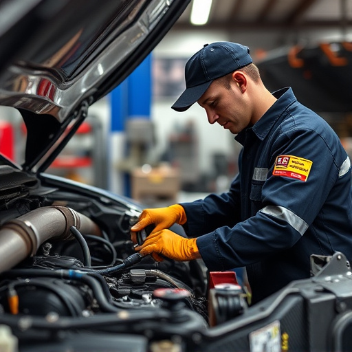 auto technician working