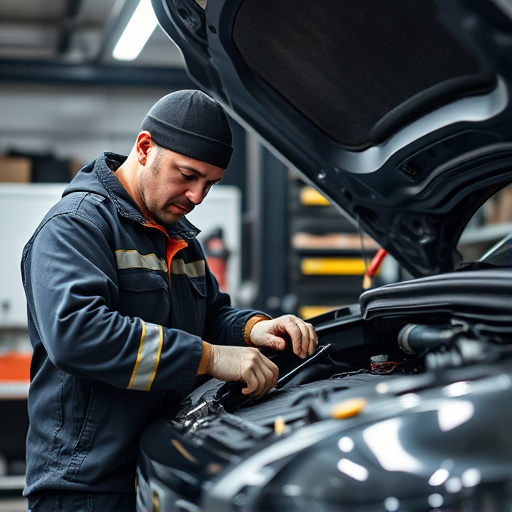 auto technician working