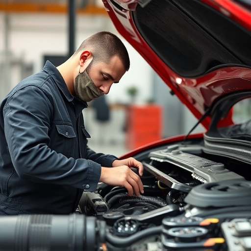 auto technician working