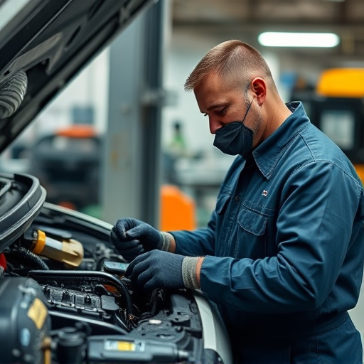 auto technician working