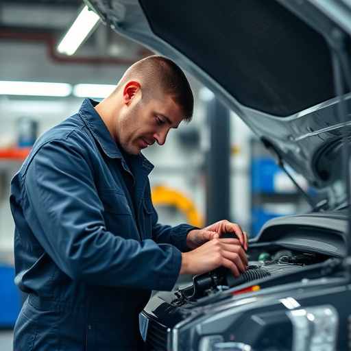 auto technician working