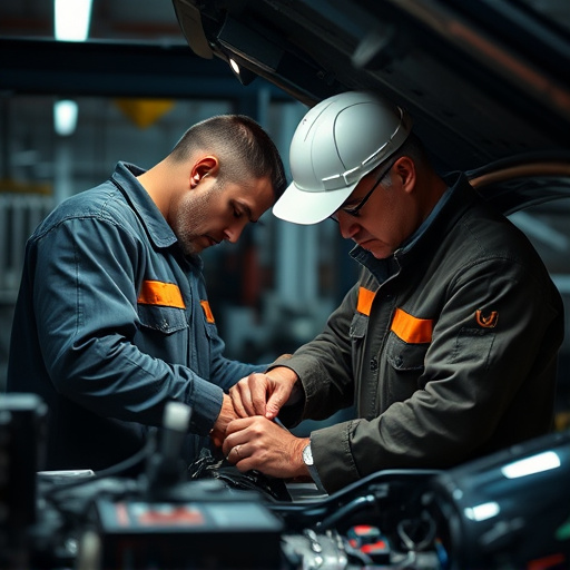 auto technician working