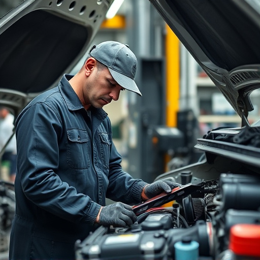 auto technician working