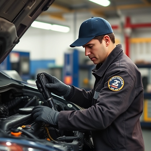 auto technician working