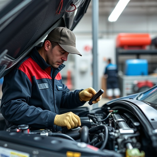 auto technician working