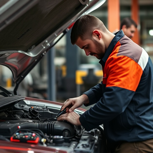 auto technician working
