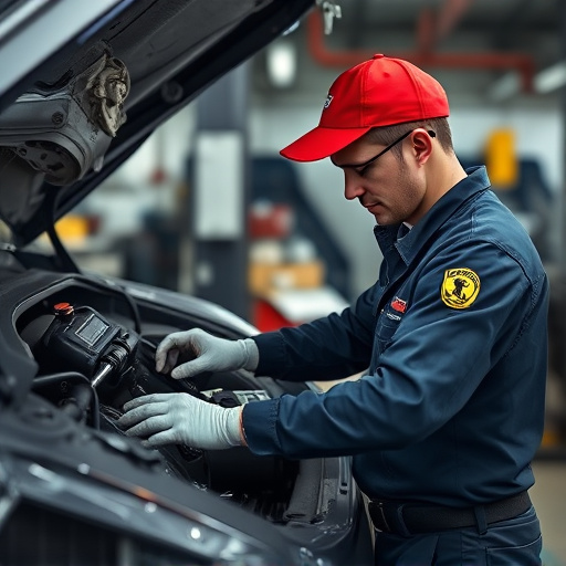 auto technician working