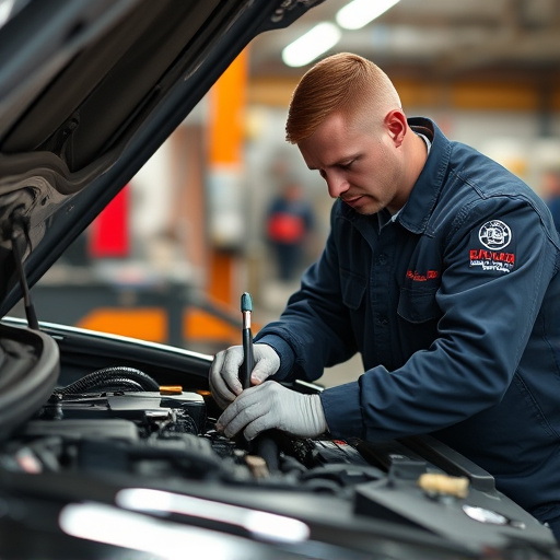 auto technician working
