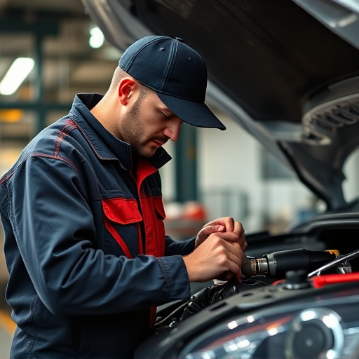 auto technician working