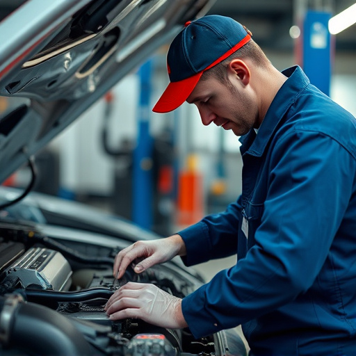 auto technician working