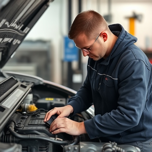 auto technician working
