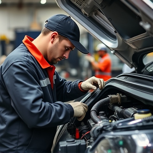 auto technician working