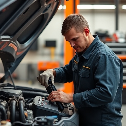 auto technician working
