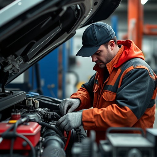 auto technician working