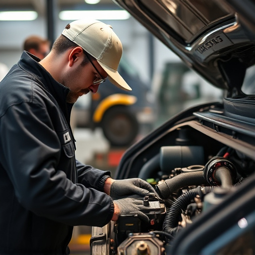 auto technician working
