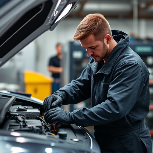 auto technician working