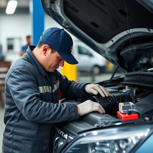 auto technician working